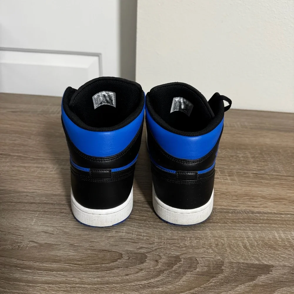 Air Jordan 1 Mid Hyper Royal Black Blue DQ8426-042 Mens Size 10.5 High Top